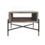 Table de bout 18 "en béton et fer gris et noir avec tablette