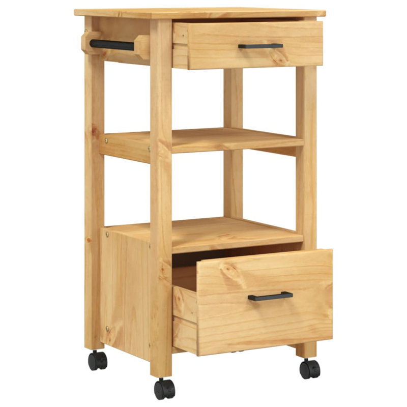 Kitchen Serving Cart, Honey