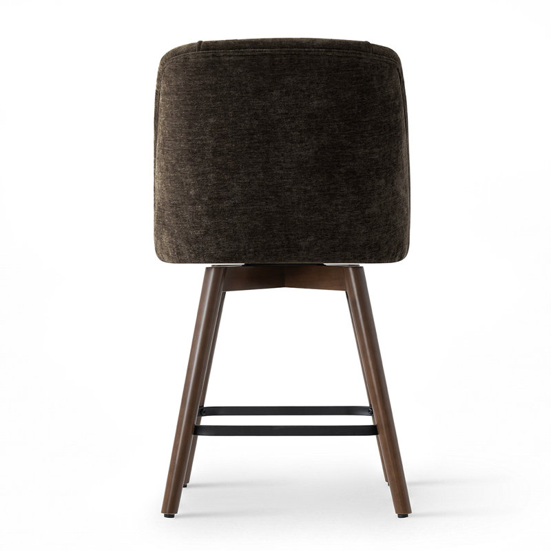 Tabouret de bar rotatif 25,5 po, Brun