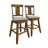 5-Piece Counter-Height Round Dining Set with Upholstered Splat-Back Chairs, Brown-1498473061