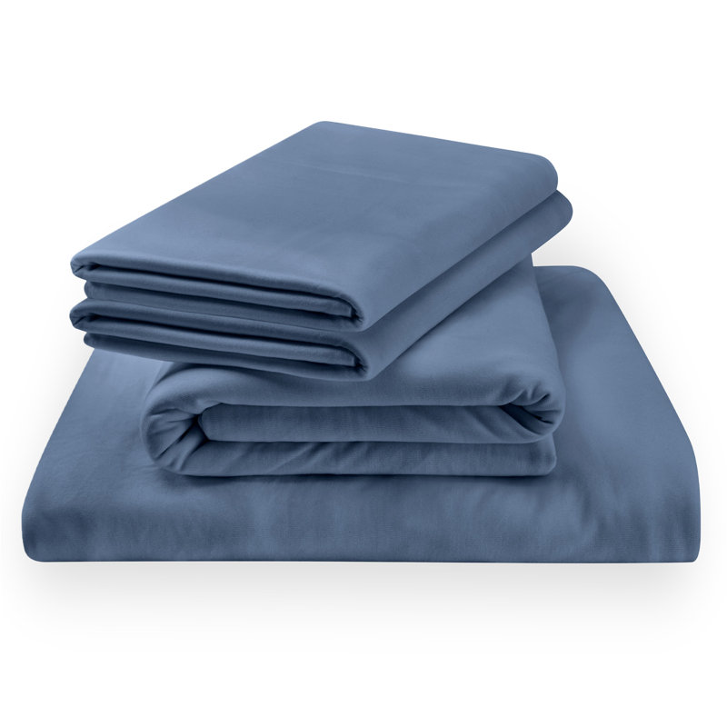 Tempur-Rayon from Bamboo Sheet Set, King Sheet Set + 1 Fitted Sheet/2 King Pillowcases, Vintage Indigo