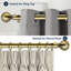 Heavy-Duty Adjustable Curtain Pole with Finials-673331138-673266169
