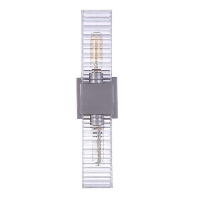 Applique murale Marquet, Gris, H 18 po x l 4,5 po x P 4,49 po