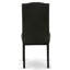 Chaises de salle à manger Encinal Parson - Ensemble de 2 chaises rembourrées en similicuir noir à garniture cloutée-191663938-191662270