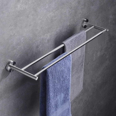 Porte-serviettes mural en acier inoxydable