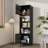 67'' H X 18.5'' W 5-Tier Bookcase With LED Light And Glass Shelves