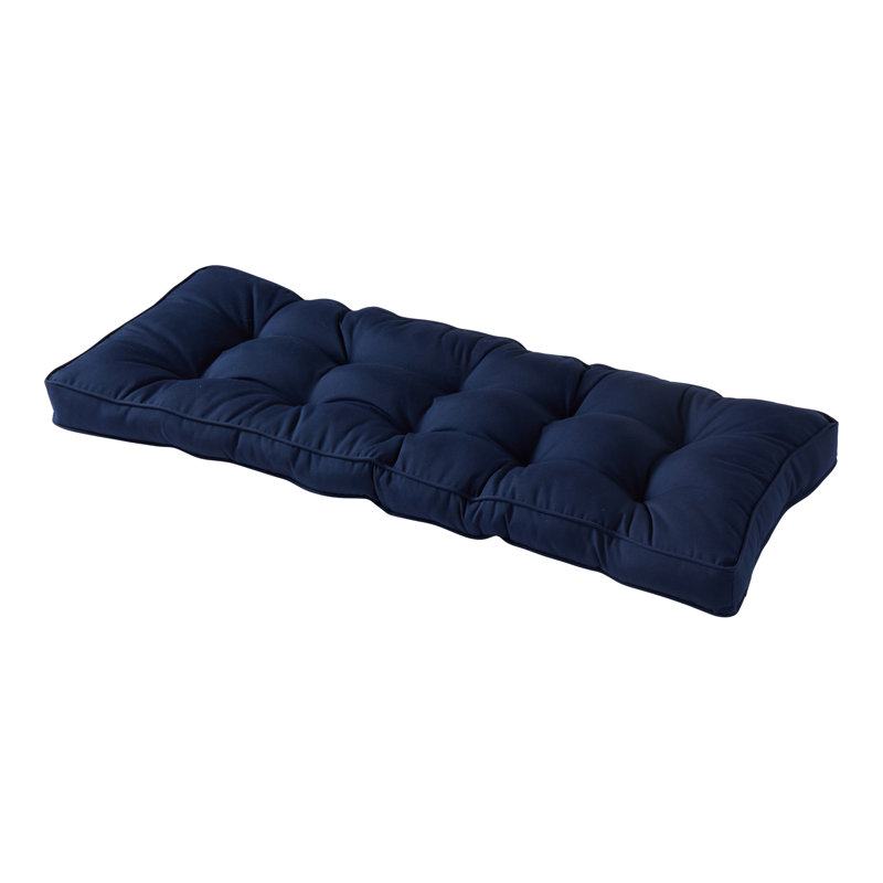 Sunbrella Outdoor Bench Seat Cushion, Canvas Coal