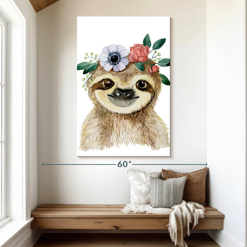 Brampt Cute Sloth, 51" H x 34" W