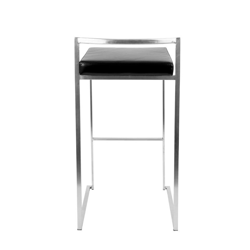 Tabouret Erick, Noir, Argent
