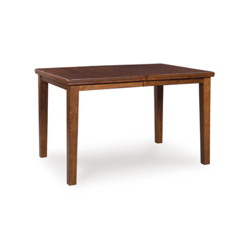Raly Extendable Counter Height Table, 42-60 Inch Top, Medium Brown