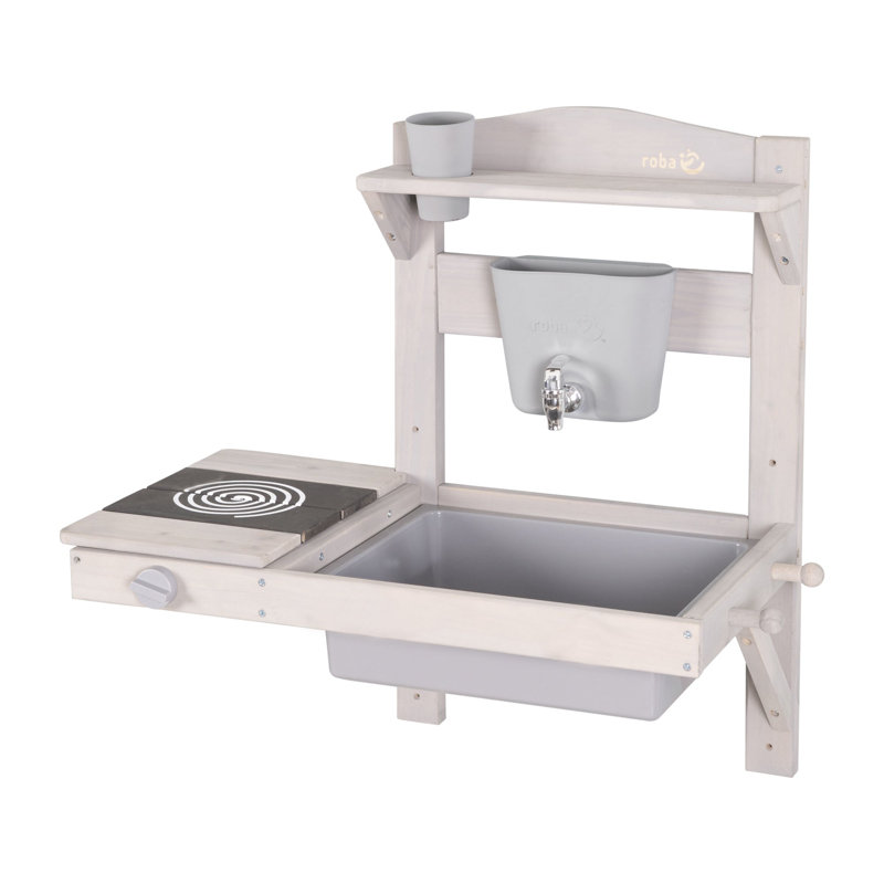 Play Kitchen Set, Grey/Brown/Blue