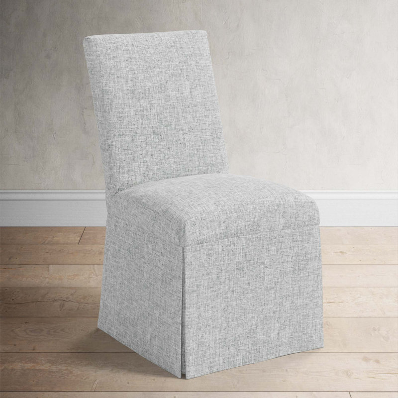 Ivanka 20'' H Upholstered Parsons Chair, Zuma Pumice Textured Linen