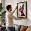 Cool Cat Geometric Art Deco - Framed Print-731305245-731305241
