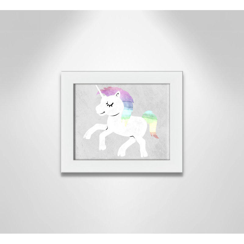 Magical Creatures 1 Paper Print, 8" H x 10" W x 0.63" D, White Framed