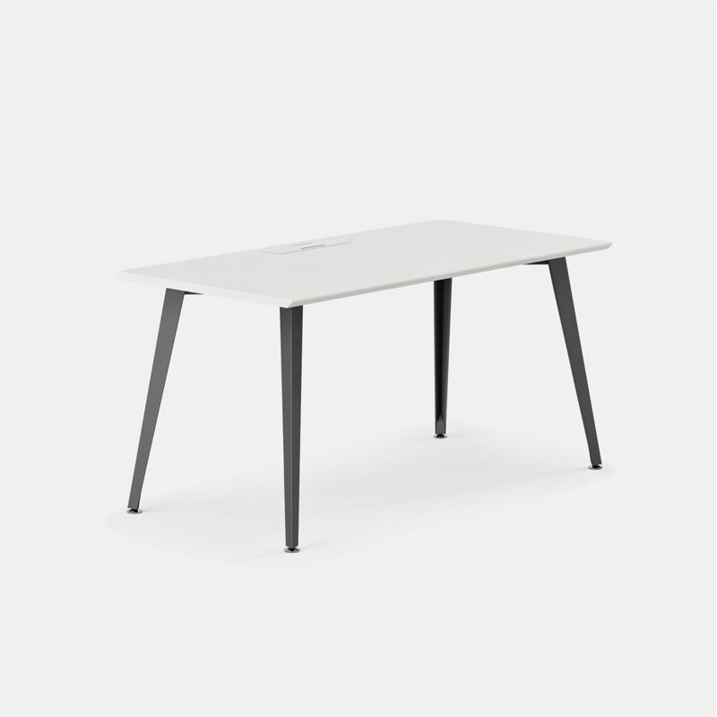 Office Desk, Charcoal, White, 30" H x 60" W x 30" D