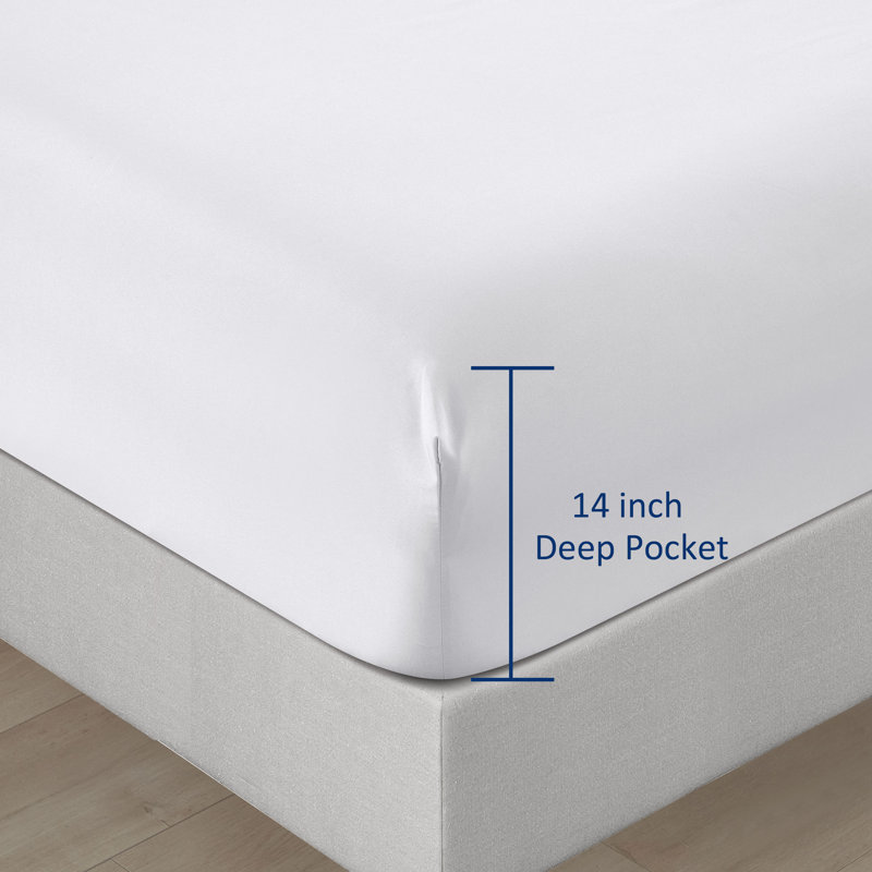  Microfiber / Polyester Sheet Set, Full Sheet Set with Fitted Sheet and 2 Pillowcases, White