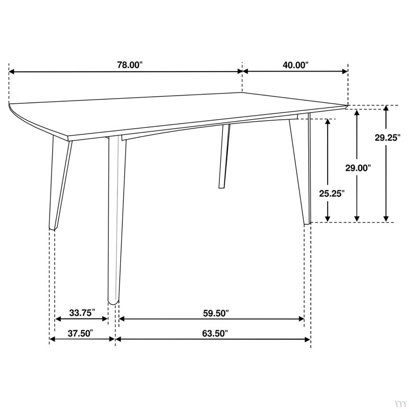 Table de salle à manger Mid-Century