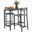 Ensemble de 3 tables de bar et chaises, ensemble de table de salle à manger industriel pour 2 personnes, table de cuisine à hauteur de comptoir