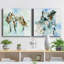 Renard sur bleu - Ensemble de 2 peintures sur toiles-107360941-107360849