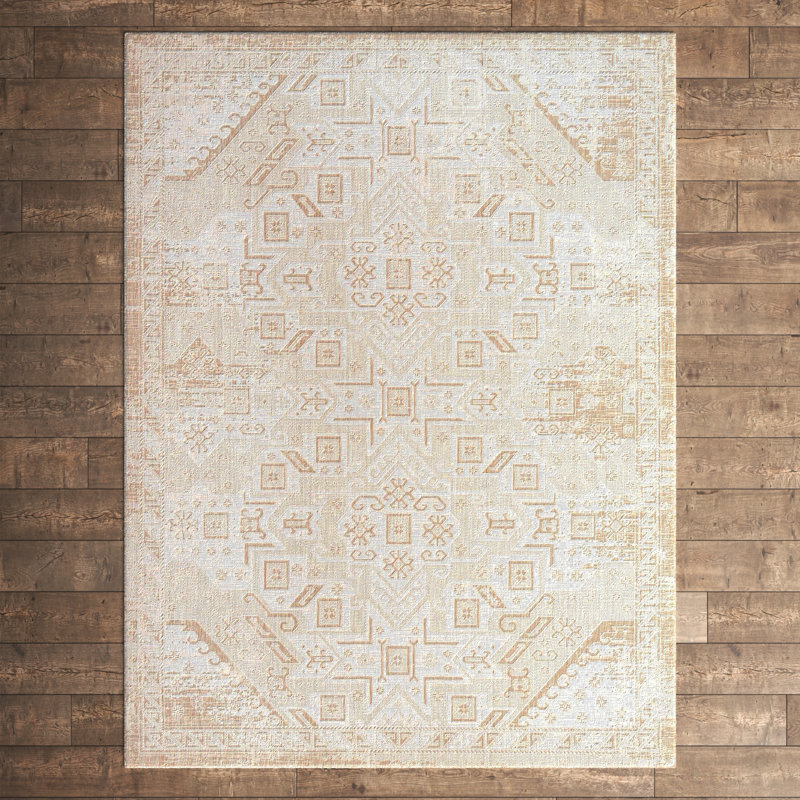 Arletha Performance Southwestern Indoor / Outdoor Rug, Rectangle 7' x 10'