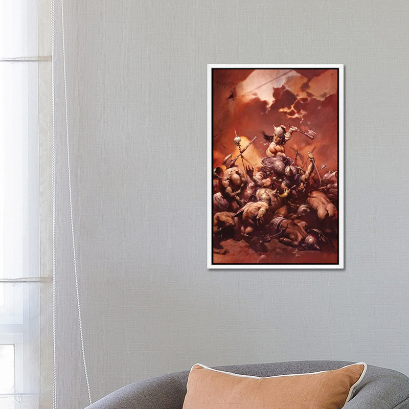 Destroyer 1 Piece Wall Art on Canvas, 66.04 cm H x 45.72 cm W, White Framed Canvas