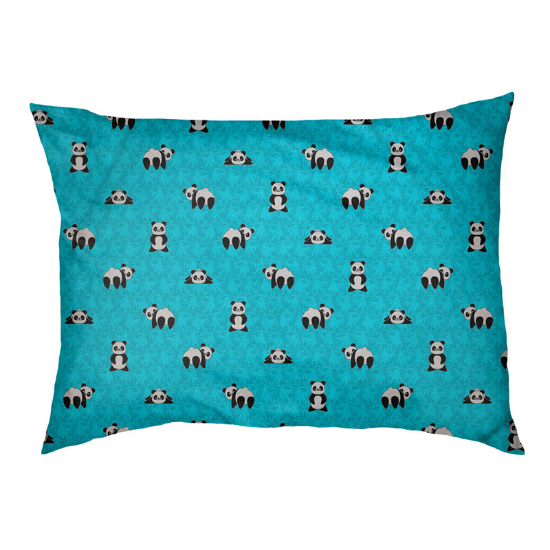 Coussin de créateur de lit pour chat panda pattern Campion, L 29,5 po x l 19,5 po, Bleu