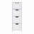 Bathroom Floor Cabinet With 4 Drawers, Freestanding Wooden Storage Organizer For Bathroom, Hallway Or Living Room, Narrow Side Cabinet With Space-Saving Vertical Design