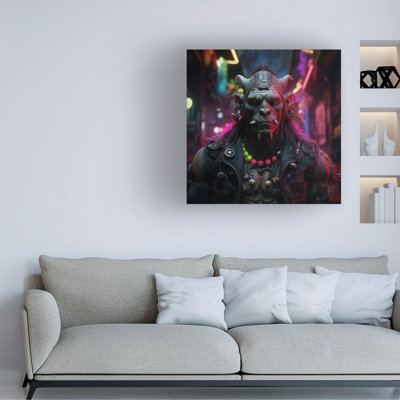 Bolog R3darch0n Cyberpunk Orc Shaman Canvas Art