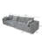Aruba 4-Seater Modern Modular Cloud Plush Fabric Compression Sectional Sofa,No Assembly Required-5937776