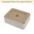 16" x 12" White Ceramic Rectangular Vessel Bathroom Sink with Gold Trim - Modern Above-Counter Vanity Basin for Contemporary Bathrooms-94372982