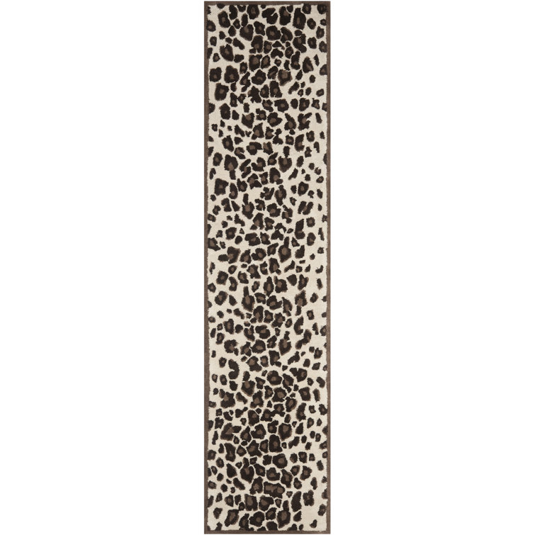 Jamon Martha Stewart Hand Tufted Wool/Viscose Animal Print Rug in Sequoia Brown