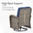 Keywest 2 - Person Outdoor Seating Group PE Wicker Swivel Glider With Ottomans With Cushions With Side Table-1850035043