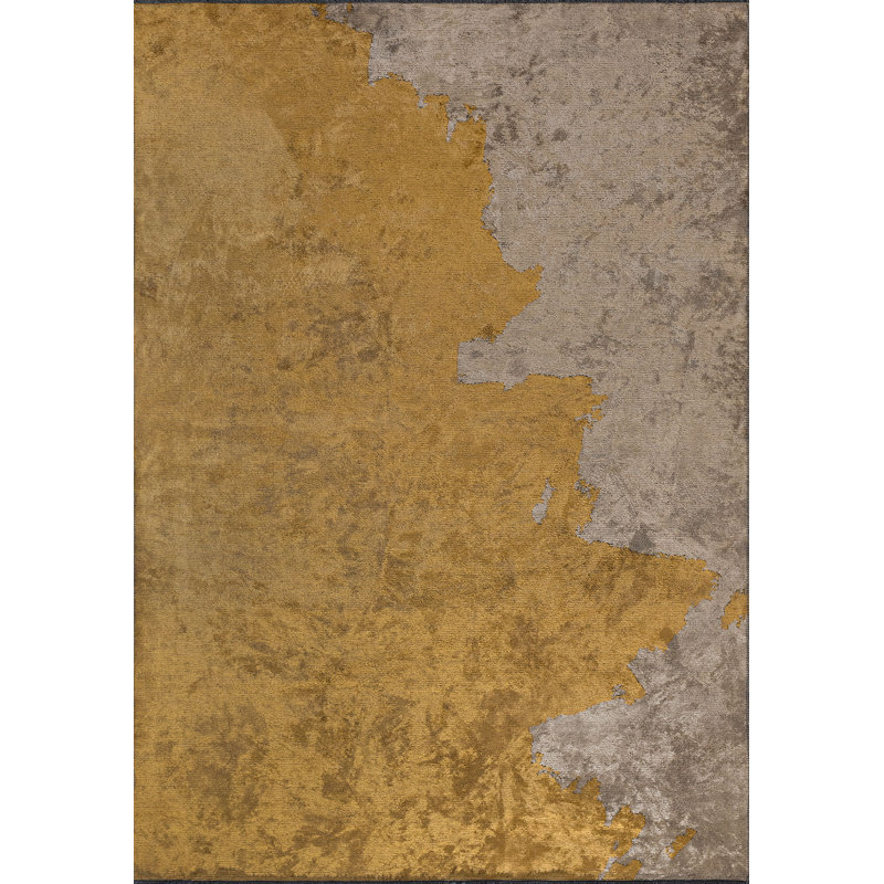 Amiko Rectangle Abstract Cotton and Viscose Indoor / Outdoor Area Rug, Rectangle 200 x 250cm
