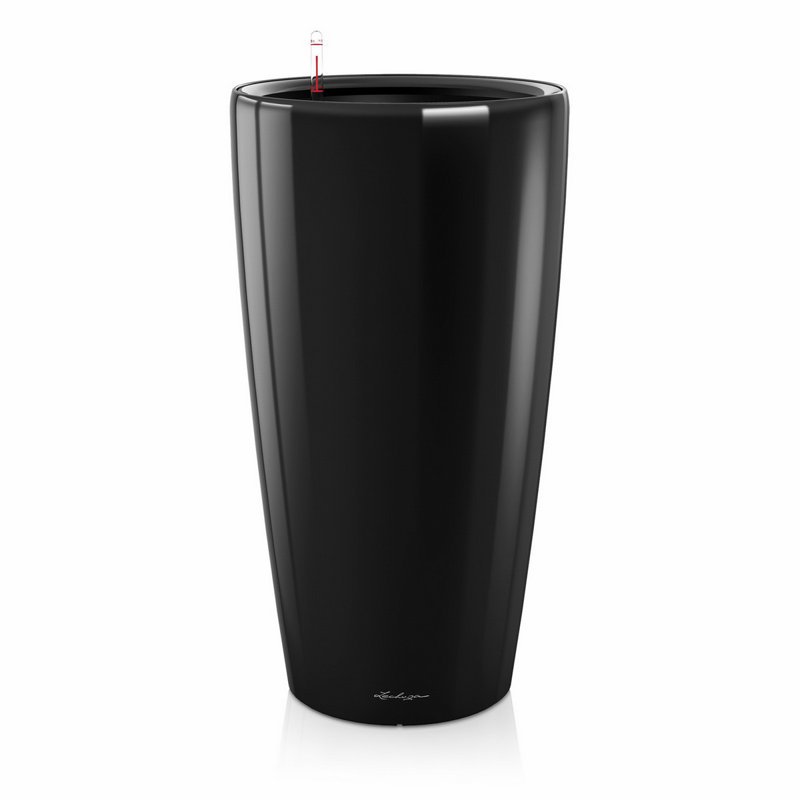 Rondo Pot Planter, Black, 56 cm H x 32 cm W x 32 cm D