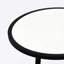Table de bout moderne à deux niveaux avec plateau en marbre et structure en métal robuste