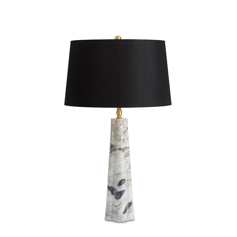 Roman Marble Table Lamp (White), White