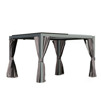 Pergola d'extérieur 10 x 12 pi avec persiennes réglables