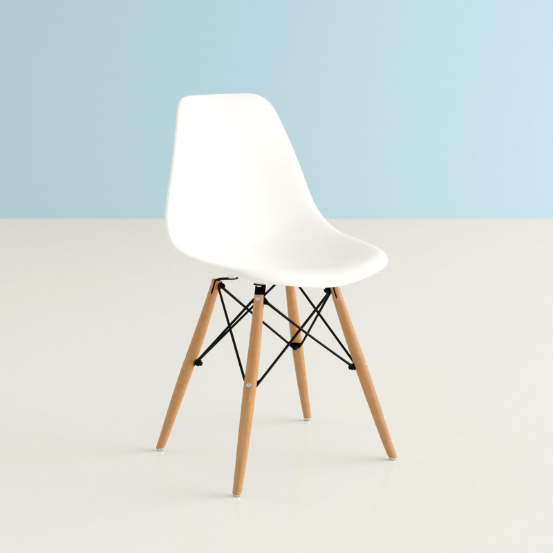 Demello 17.7'' H Side Chair, White, 1
