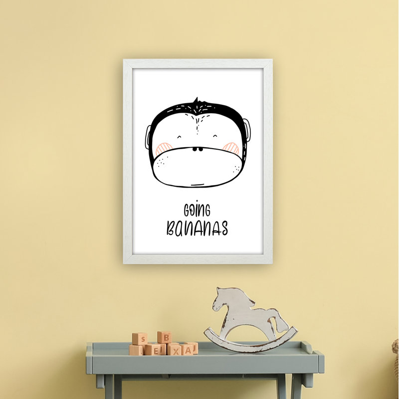 Monkey by Miniofmine - Print, Brown Framed, 46cm H x 34cm W x 3cm D