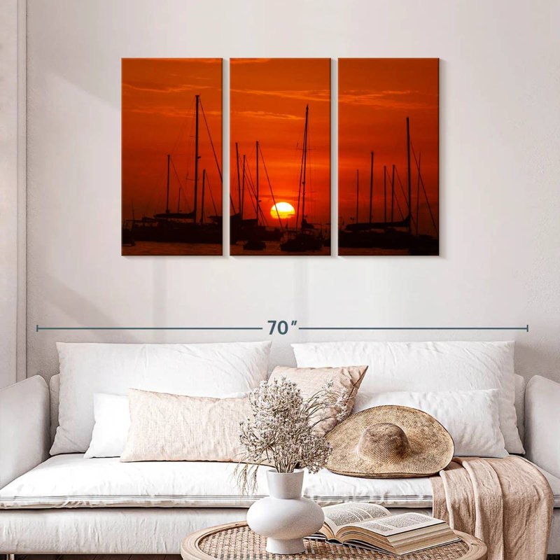 Mehar Saint Barthelemy Sailboats, 28" H x 45" W