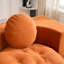 Canapé-lit convertible, canapé-lit moderne pliable en velours côtelé avec mousse à compression, canapé-lit pliant double avec 2 coussins pour le salon, orange-148234773