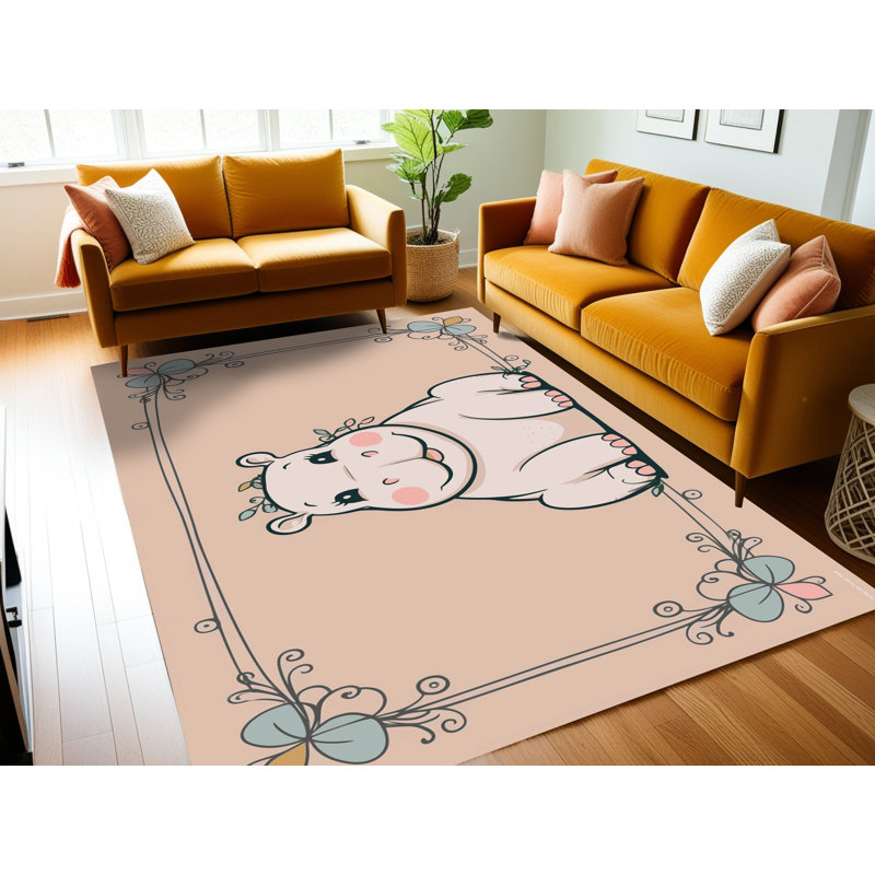 Tapis pour enfants mignons lavables Dakota Fields, Rectangulaire 2 pi x 3 pi