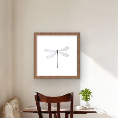 Minimalist Dragonfly - Framed Matted Print for Home Decor