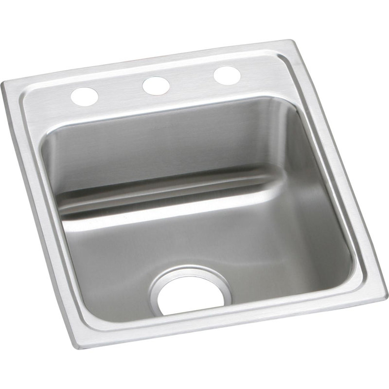 Évier de cuisine encastré de 15 po x 22 po Lustertone, MR2 Trou