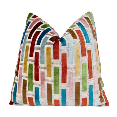 Geometric Velvet Throw Pillow Cover