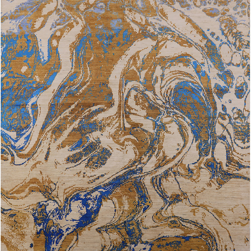 Abstract Indoor Rug, Square 6'