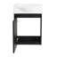 Lavabo de salle de bain de 16 po pour petit espace, armoire moderne noire et facile à entretenir avec de la céramique pour la salle de bain, armoire, propre-1422545279