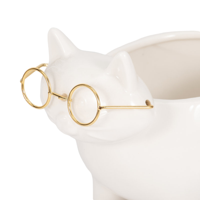 Plateau de rangement sculpté en céramique pour commode et meuble-lavabo, H 7 po x l 9 po x P 4 po