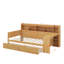 Lit de jour simple avec tablettes de rangement, deux tiroirs de rangement et bureau d'étude-2042806797