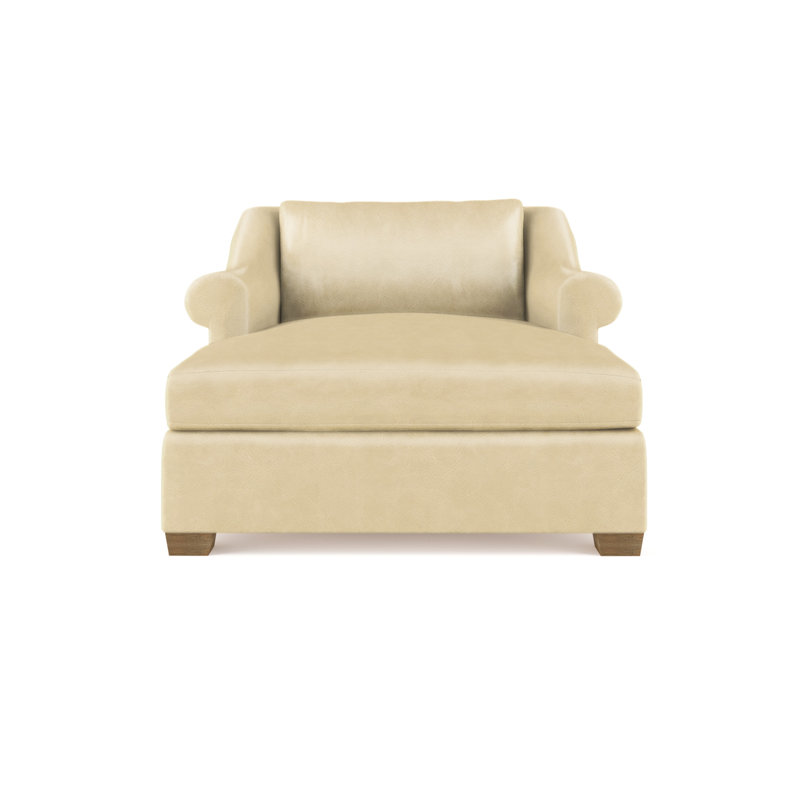 Thompson Chaise Lounge, Plush Velvet Blue Print, Weathered